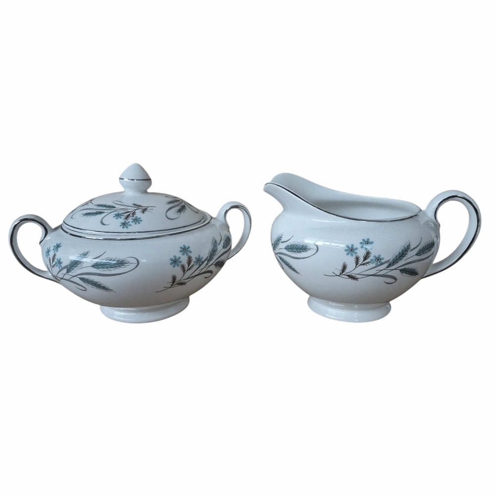 Vintage Johnson Brothers Porcelain Creamer & Sugar Bowl Set